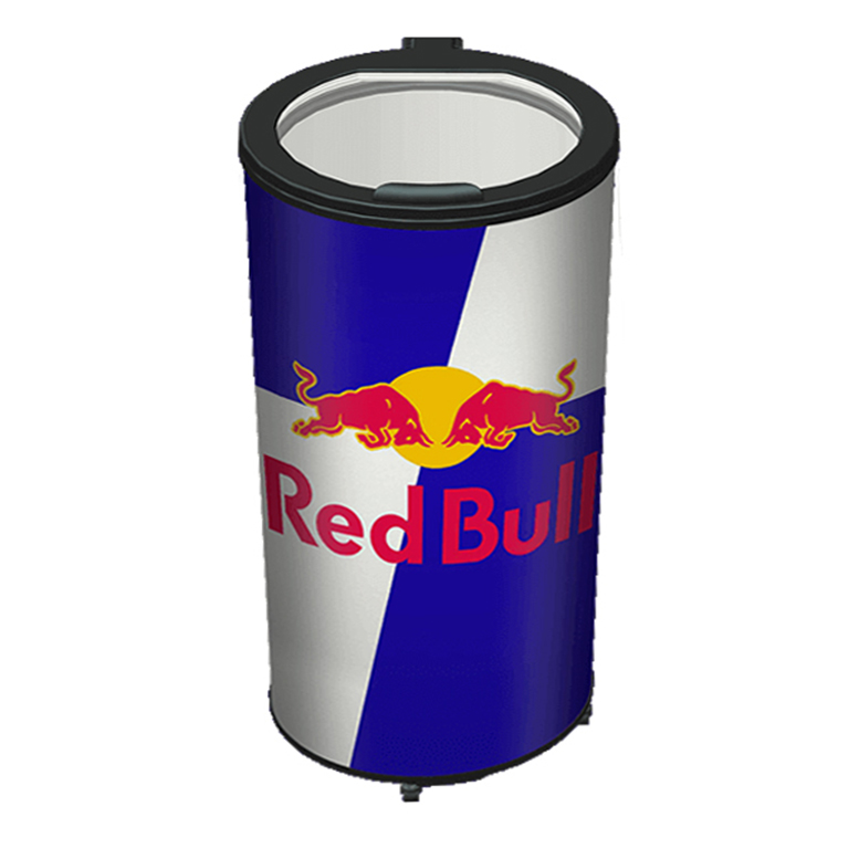 Fashion red bull cooler on wheels